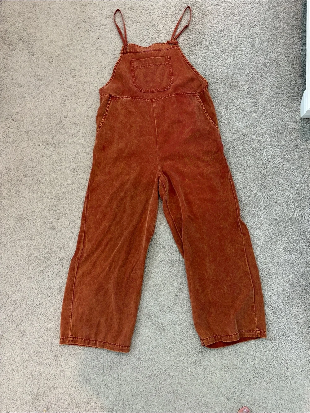 Xtraordinary Rust Orange Corduroy Kids Overalls